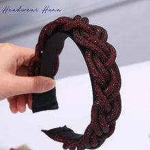 Load image into Gallery viewer, NEW Bella Braided Mesh Headband - Red or Mustard